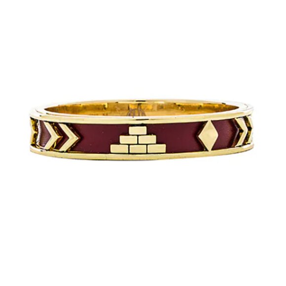 House of Harlow 1960 House of Harlow Aztec Bangle in Gold & Sangria - Picture 2 of 2
